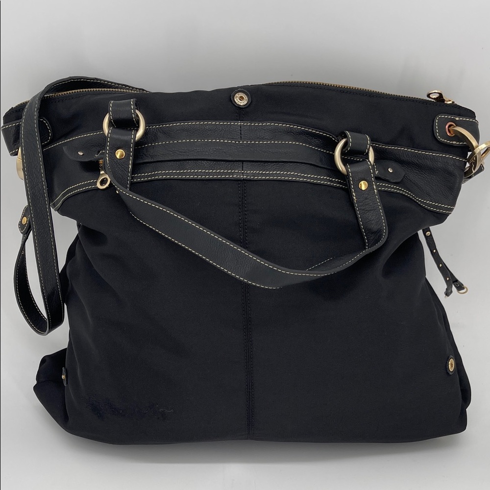 Hayden Harnett Ibiza Convertible Flight Travel/Tote Bag Nylon/Leather Trim